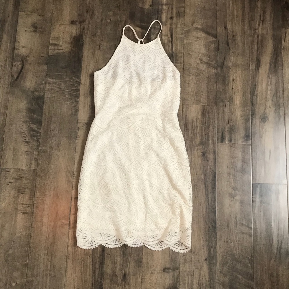 Monteau LA (Nordstrom rack) white lace dress.  xs